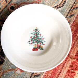 Country Crock Vintage Christmas Serving Bowl 9"